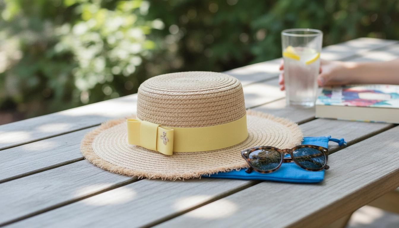 Raffia Ribbon Straw Sun Hat: Chic Shade for Summer