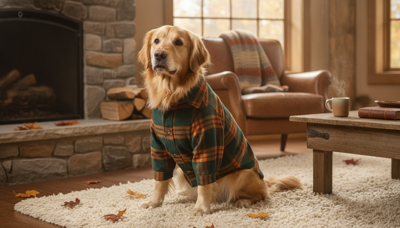 Autumn Dog Shirt for Large Breeds: Fit, Warmth & Ease