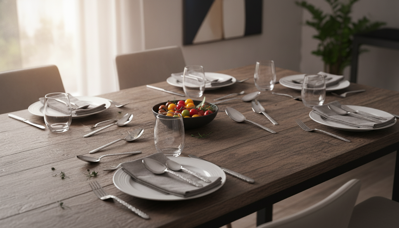 Modern 24-Piece Stainless Steel Cutlery Set (Service for 6)